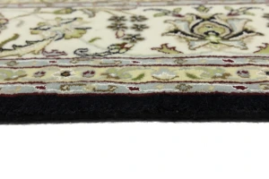 Black Floral 8X10 Indo-Nain Oriental Rug