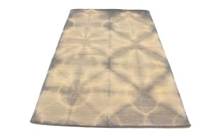 Gray Cream Tie-Dye 5X8 Hand-Tufted Modern Rug