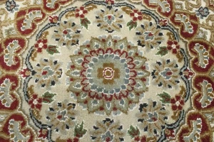 Black Floral 9X12 Indo-Nain Oriental Rug
