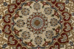 Black Floral 5X8 Indo-Nain Oriental Rug