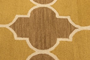 Gold & Brown Trellis 5X8 Hand-Tufted Modern Rug