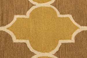 Gold & Brown Trellis 5X8 Hand-Tufted Modern Rug