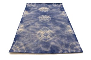 Purple-navy Tie-Dye 5X8 Hand-Tufted Modern Rug