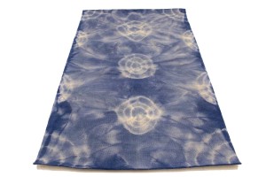Purple-navy Tie-Dye 5X8 Hand-Tufted Modern Rug