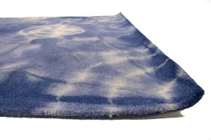 Purple-navy Tie-Dye 5X8 Hand-Tufted Modern Rug