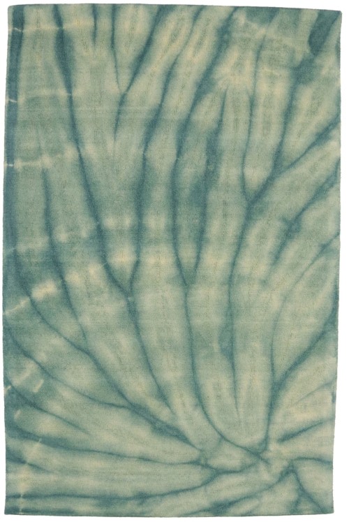 Green Tie-Dye 5X8 Hand-Tufted Modern Rug