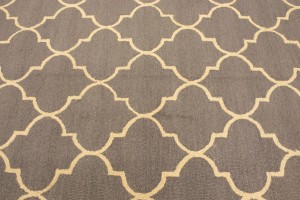 Taupe Trellis 5X8 Hand-Tufted Modern Rug