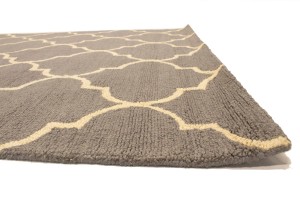 Taupe Trellis 5X8 Hand-Tufted Modern Rug