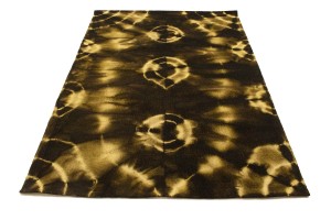 Dark Brown Tie-Dye 5X8 Hand-Tufted Modern Rug