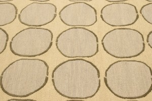 Beige Geometric 5X8 Hand-Tufted Modern Rug