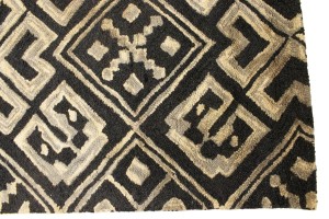 Dark Gray Geometric 5X8 Hand-Tufted Modern Rug