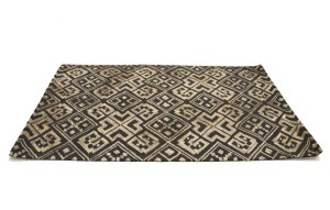 Dark Gray Geometric 5X8 Hand-Tufted Modern Rug