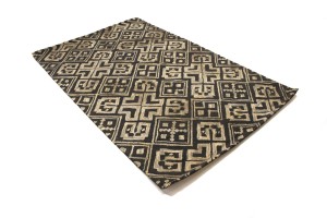 Dark Gray Geometric 5X8 Hand-Tufted Modern Rug