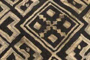 Dark Gray Geometric 5X8 Hand-Tufted Modern Rug