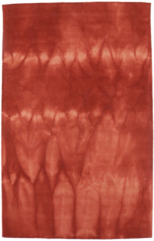 Rusty Red Tie-Dye 5X8 Hand-Tufted Modern Rug