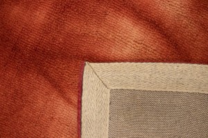 Rusty Red Tie-Dye 5X8 Hand-Tufted Modern Rug