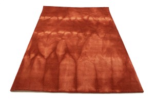 Rusty Red Tie-Dye 5X8 Hand-Tufted Modern Rug