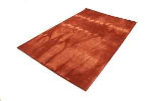Rusty Red Tie-Dye 5X8 Hand-Tufted Modern Rug