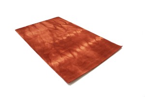 Rusty Red Tie-Dye 5X8 Hand-Tufted Modern Rug