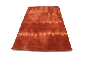 Rusty Red Tie-Dye 5X8 Hand-Tufted Modern Rug