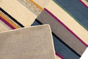Multicolored Stripes 5X8 Hand-Tufted Modern Rug