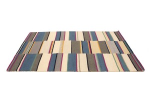 Multicolored Stripes 5X8 Hand-Tufted Modern Rug