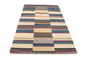Multicolored Stripes 5X8 Hand-Tufted Modern Rug
