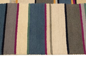 Multicolored Stripes 5X8 Hand-Tufted Modern Rug
