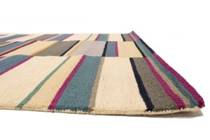 Multicolored Stripes 5X8 Hand-Tufted Modern Rug