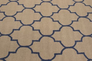 Cream & Purple-navy Trellis 5X8 Hand-Tufted Modern Rug