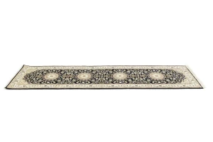 Black Floral 3X10 Indo-Nain Oriental Runner Rug