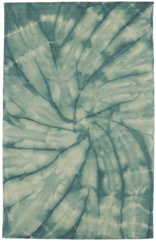 Green Tie-Dye 5X8 Hand-Tufted Modern Rug