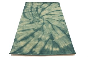 Green Tie-Dye 5X8 Hand-Tufted Modern Rug