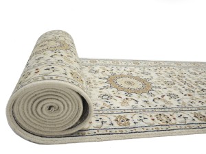 Cream Floral 3X23 Indo-Nain Oriental Runner Rug