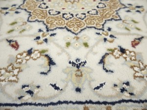 Cream Floral 3X23 Indo-Nain Oriental Runner Rug