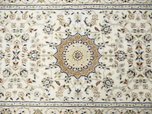 Cream Floral 3X23 Indo-Nain Oriental Runner Rug