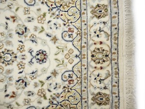 Cream Floral 3X23 Indo-Nain Oriental Runner Rug