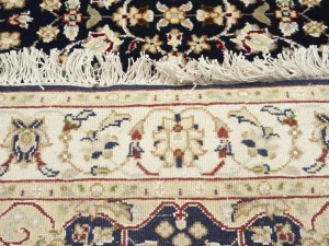 Dark Navy Floral 3X16 Indo-Nain Oriental Runner Rug
