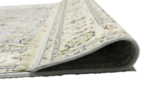 Light Blue-gray Floral 7X10 Indo-Nain Oriental Rug