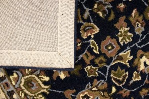 Dark Navy Floral 5X8 Hand-Tufted Modern Rug