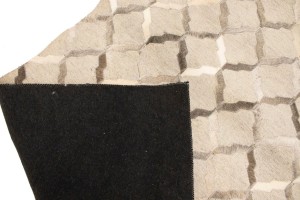 Silver Cowhide 8X10 Modern Leather Rug