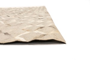Silver Cowhide 8X10 Modern Leather Rug