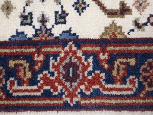 Cream Floral 3X16 Chobi Oriental Runner Rug