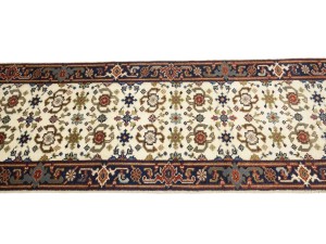 Cream Floral 3X16 Chobi Oriental Runner Rug