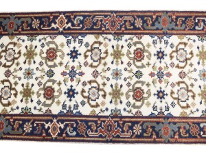 Cream Floral 3X16 Chobi Oriental Runner Rug