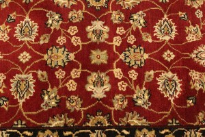 Red Floral 3X8 Indo-Kashan Oriental Runner Rug