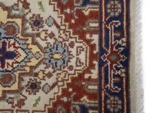 Cream Floral 3X16 Heriz Serapi Oriental Runner Rug