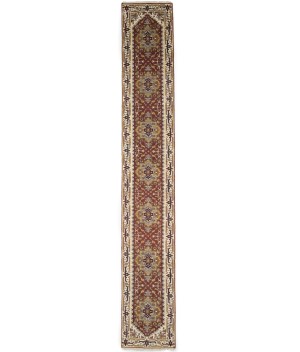 Red Floral 3X16 Heriz Serapi Oriental Runner Rug