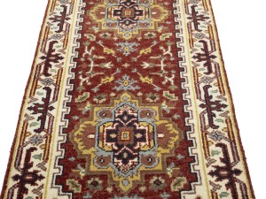 Red Floral 3X16 Heriz Serapi Oriental Runner Rug