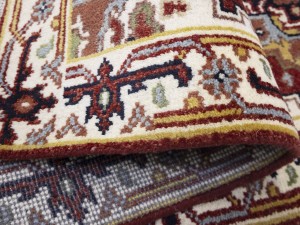 Red Floral 3X16 Heriz Serapi Oriental Runner Rug
